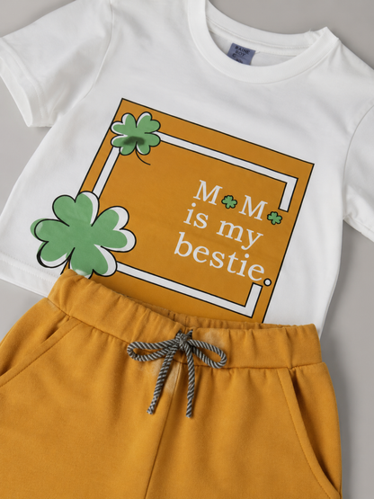 "Mom Is My Bestie " Kids' Two-Piece Set