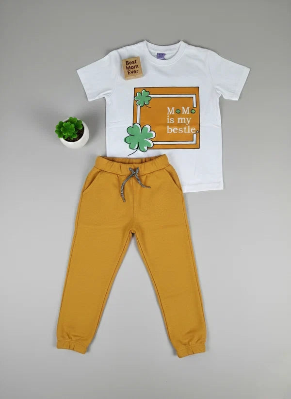 "Mom Is My Bestie " Kids' Two-Piece Set