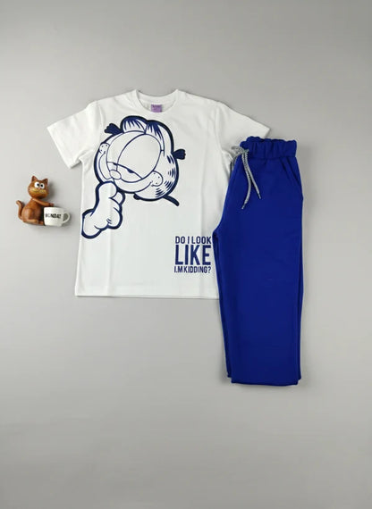 Boy's Garfield Graphic T-Shirt & Joggers Set