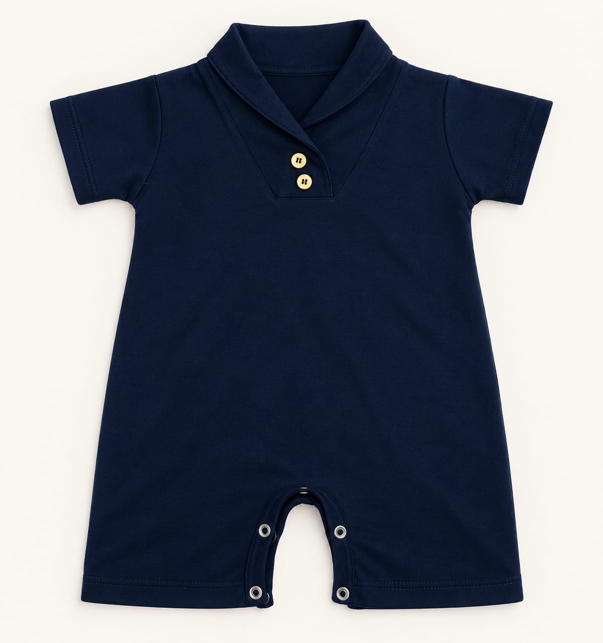 Premium Baby Romper | Stylish Collar & Snap Closure | 43% OFF
