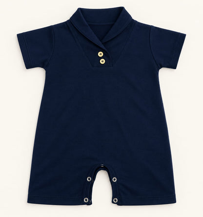 Premium Baby Romper | Stylish Collar & Snap Closure | 43% OFF