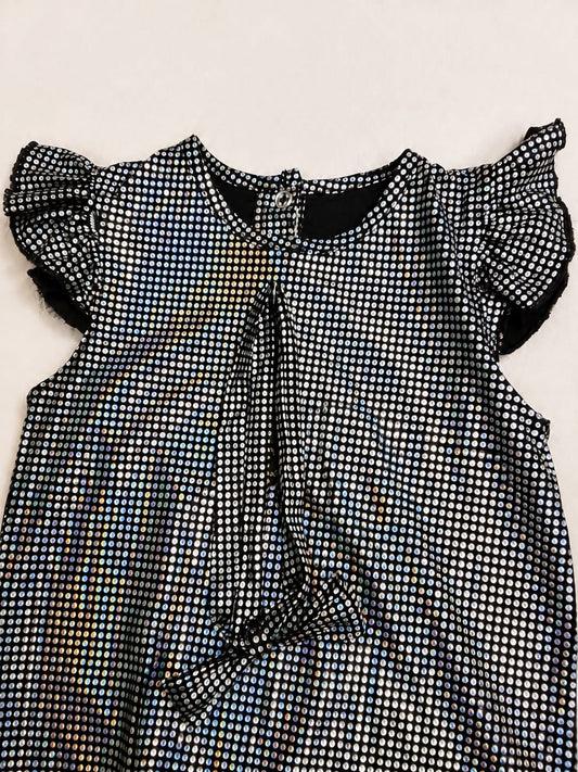 Premium Sparkle Baby Girls Romper – Elegant Black Partywear