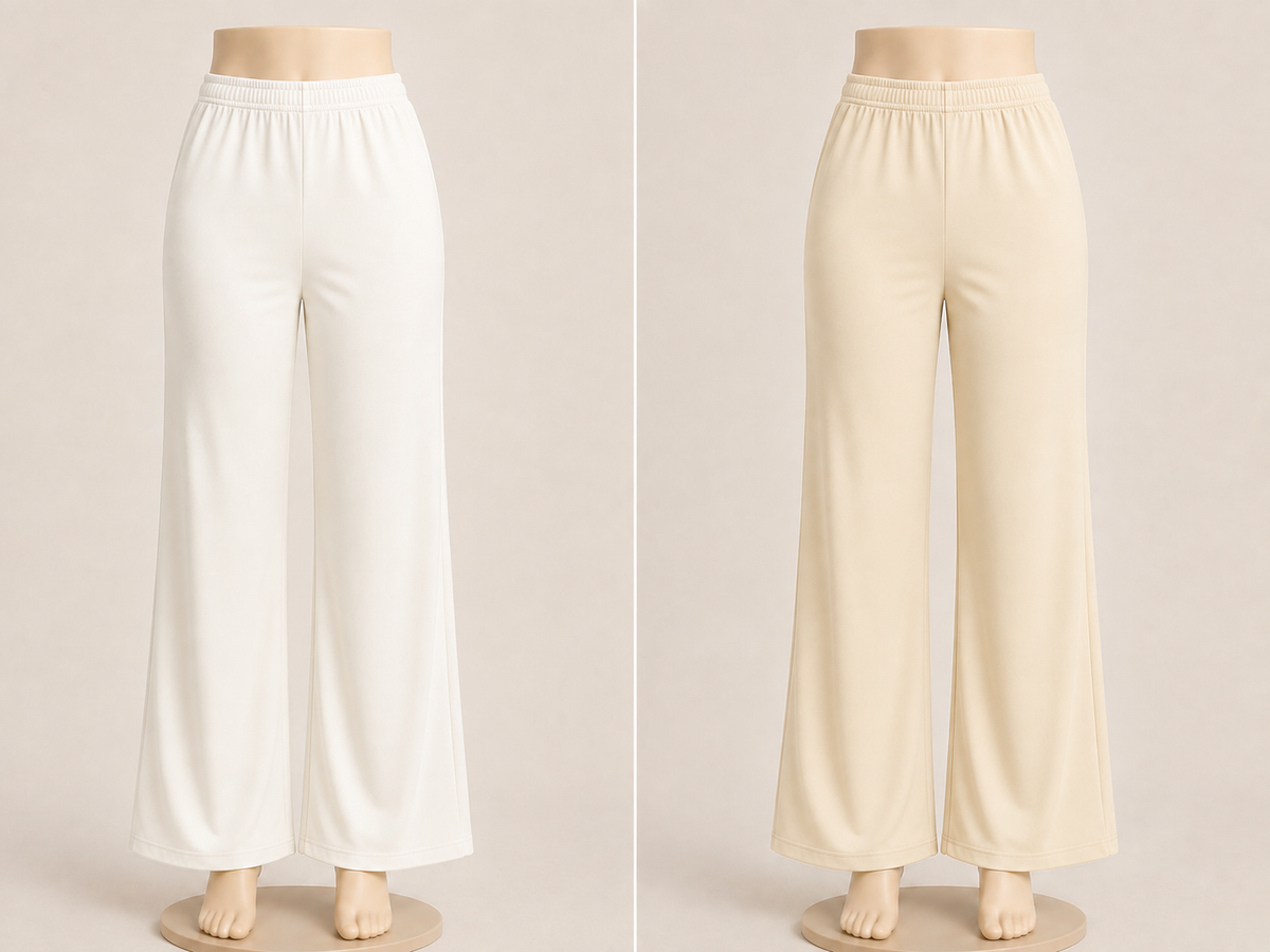 Girls premium wide leg flapper pants in Beige and Cream 